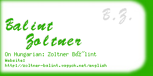 balint zoltner business card